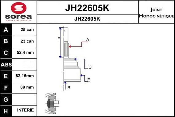 SNRA JH22605K - Jeu de joints, arbre de transmission droxauto.com