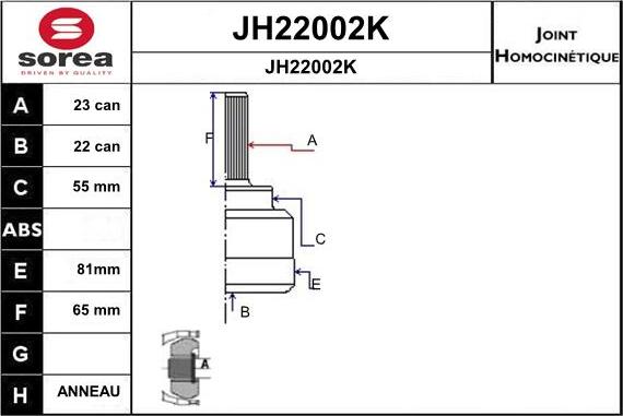 SNRA JH22002K - Jeu de joints, arbre de transmission droxauto.com