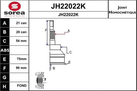SNRA JH22022K - Jeu de joints, arbre de transmission droxauto.com