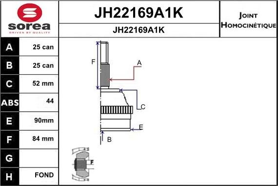 SNRA JH22169A1K - Jeu de joints, arbre de transmission droxauto.com