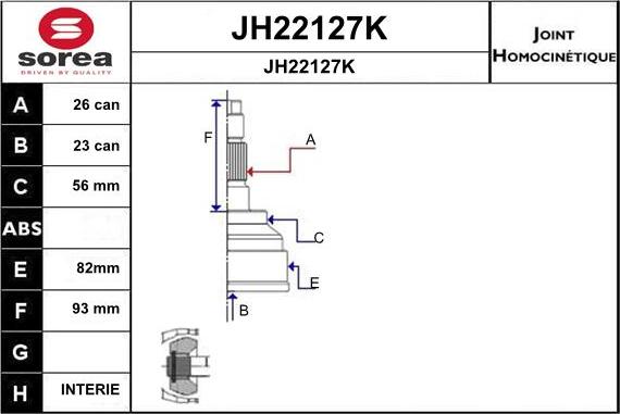 SNRA JH22127K - Jeu de joints, arbre de transmission droxauto.com