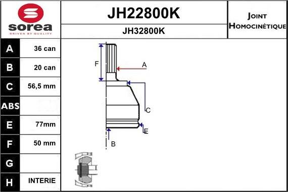 SNRA JH22800K - Jeu de joints, arbre de transmission droxauto.com
