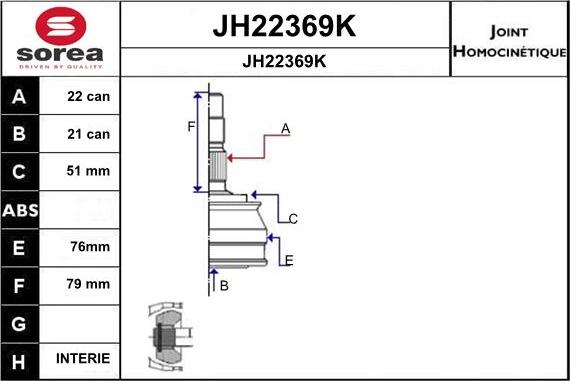 SNRA JH22369K - Jeu de joints, arbre de transmission droxauto.com