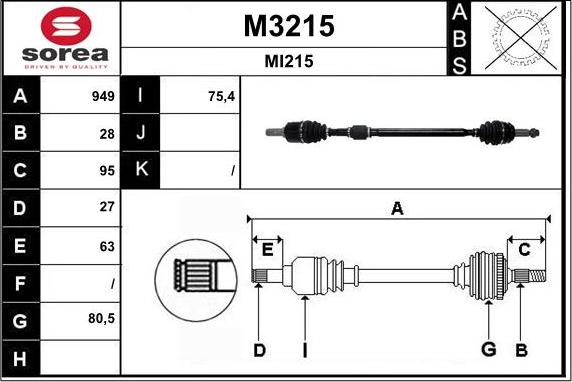 SNRA M3215 - Arbre de transmission droxauto.com