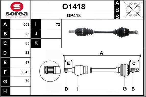 SNRA O1418 - Arbre de transmission droxauto.com