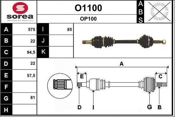 SNRA O1100 - Arbre de transmission droxauto.com