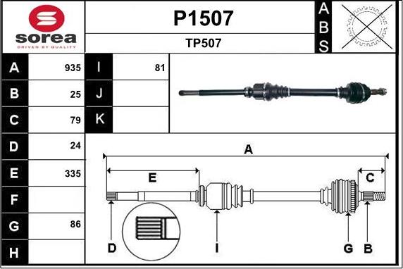 SNRA P1507 - Arbre de transmission droxauto.com