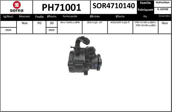 SNRA PH71001 - Pompe hydraulique, direction droxauto.com