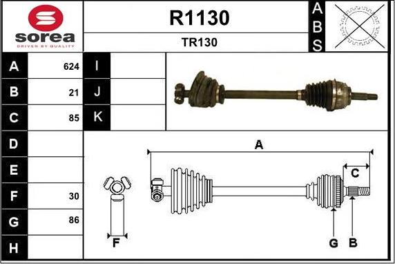 SNRA R1130 - Arbre de transmission droxauto.com