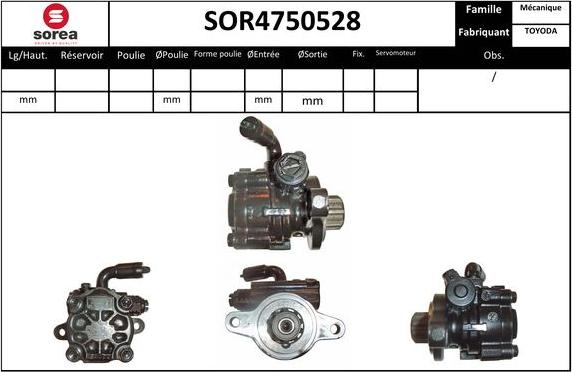 SNRA SOR4750528 - Pompe hydraulique, direction droxauto.com