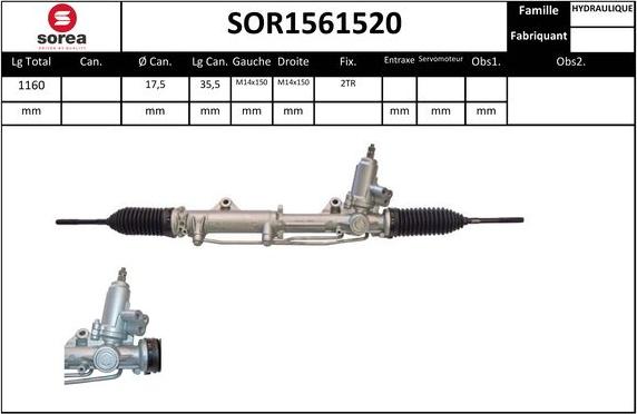 SNRA SOR1561520 - Crémaillière de direction droxauto.com