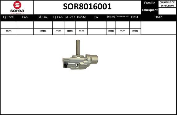 SNRA SOR8016001 - Colonne de direction droxauto.com