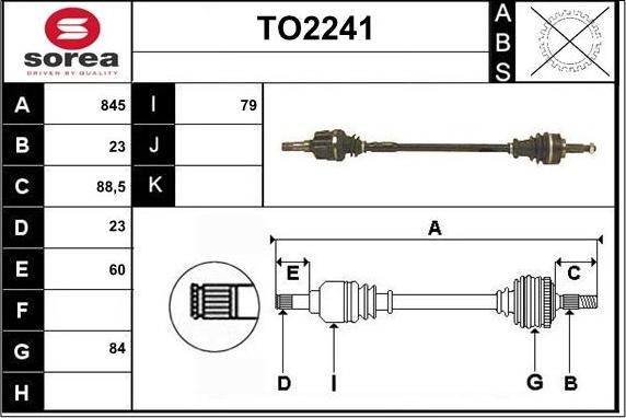 SNRA TO2241 - Arbre de transmission droxauto.com