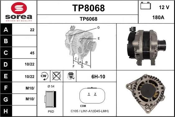 SNRA TP8068 - Alternateur droxauto.com
