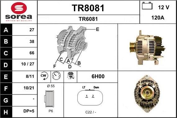 SNRA TR8081 - Alternateur droxauto.com