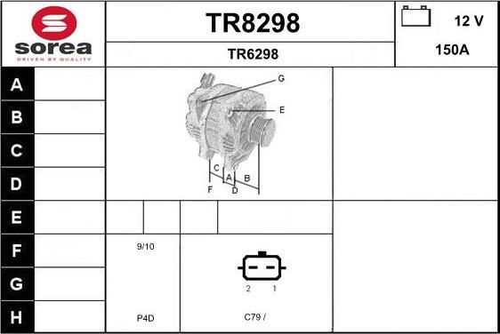 SNRA TR8298 - Alternateur droxauto.com