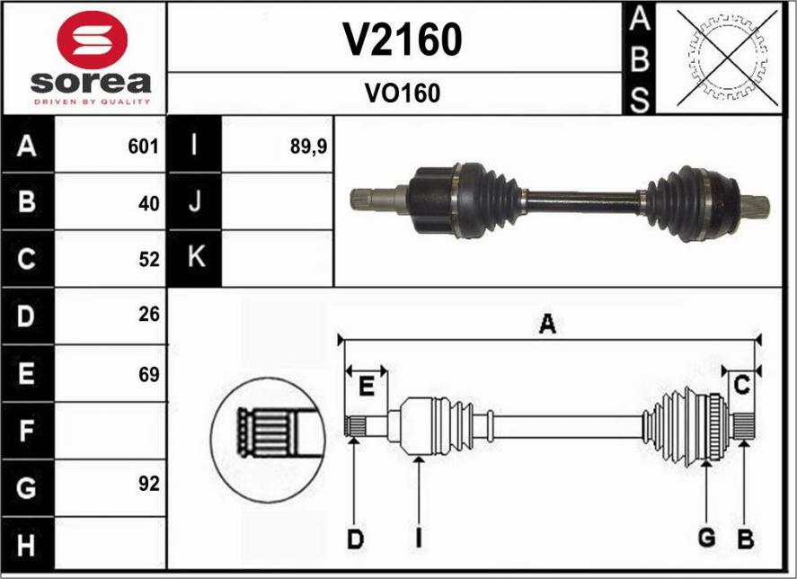 SNRA V2160 - Arbre de transmission droxauto.com