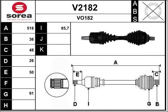 SNRA V2182 - Arbre de transmission droxauto.com