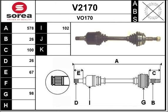 SNRA V2170 - Arbre de transmission droxauto.com