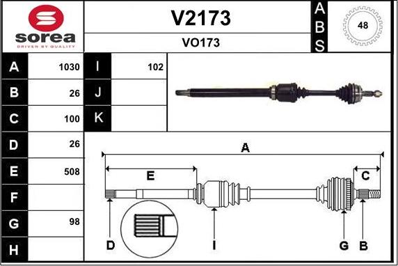 SNRA V2173 - Arbre de transmission droxauto.com