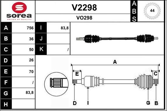 SNRA V2298 - Arbre de transmission droxauto.com