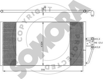 Somora 041260B - Condensateur, climatisation droxauto.com