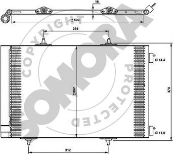 Somora 050460A - Condensateur, climatisation droxauto.com