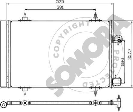 Somora 052560B - Condensateur, climatisation droxauto.com