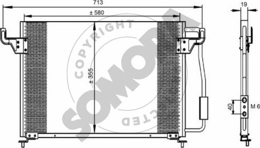 Somora 052060A - Condensateur, climatisation droxauto.com