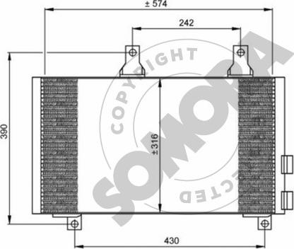 Somora 010060 - Condensateur, climatisation droxauto.com