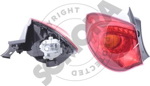 Somora 010372M - Feu arrière droxauto.com