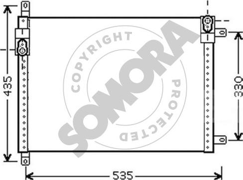 Somora 012160D - Condensateur, climatisation droxauto.com