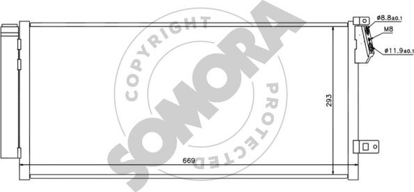 Somora 088260 - Condensateur, climatisation droxauto.com