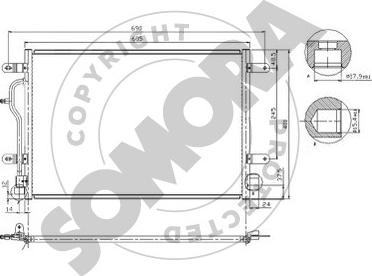 Somora 021560A - Condensateur, climatisation droxauto.com