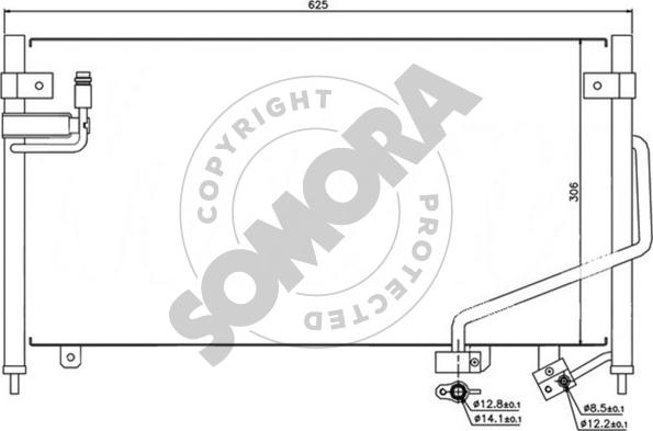 Somora 164260 - Condensateur, climatisation droxauto.com