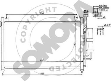 Somora 160160 - Condensateur, climatisation droxauto.com