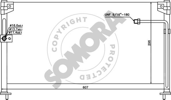Somora 160860A - Condensateur, climatisation droxauto.com