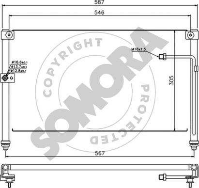 Somora 160860 - Condensateur, climatisation droxauto.com