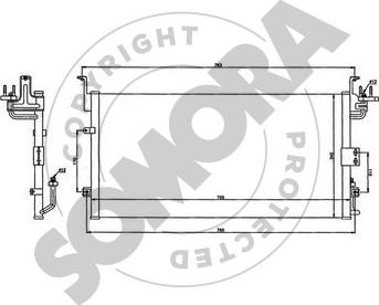 Somora 117060A - Condensateur, climatisation droxauto.com