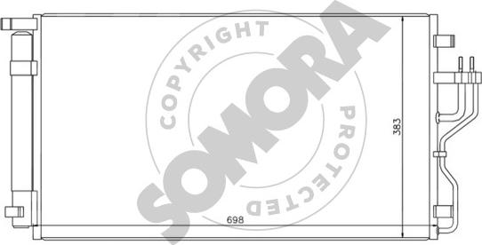 Somora 136660A - Condensateur, climatisation droxauto.com