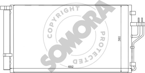 Somora 136660B - Condensateur, climatisation droxauto.com