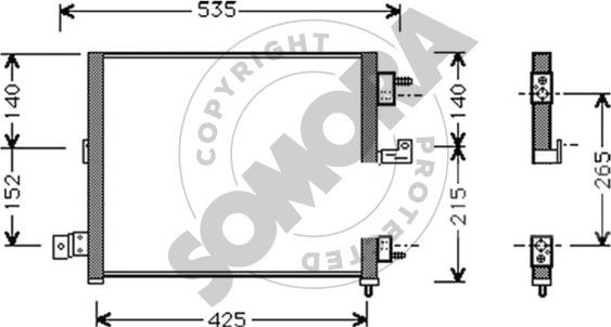 Somora 130060 - Condensateur, climatisation droxauto.com