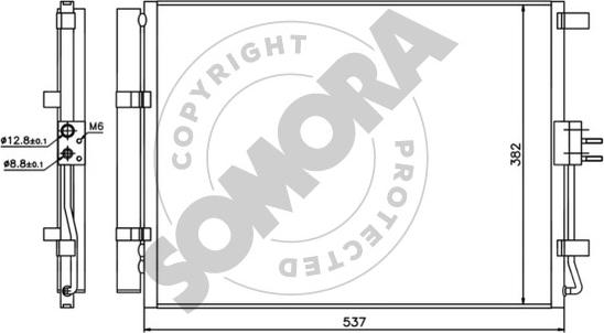 Somora 138160 - Condensateur, climatisation droxauto.com