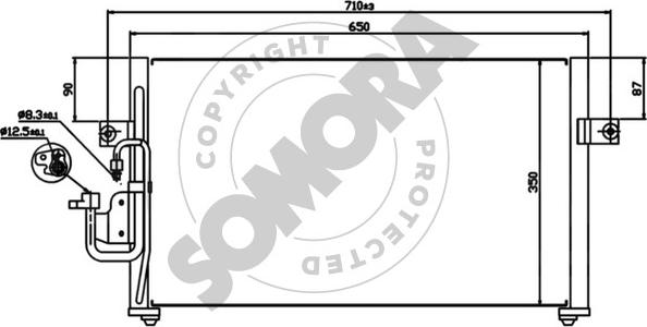 Somora 132060A - Condensateur, climatisation droxauto.com