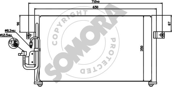 Somora 132060B - Condensateur, climatisation droxauto.com