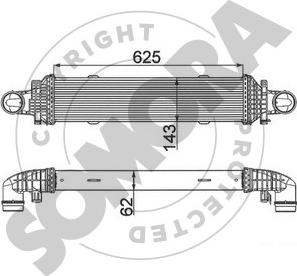 Somora 171445A - Intercooler, échangeur droxauto.com
