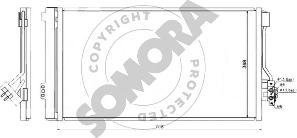 Somora 173160A - Condensateur, climatisation droxauto.com
