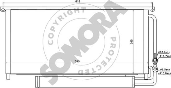 Somora 341060 - Condensateur, climatisation droxauto.com