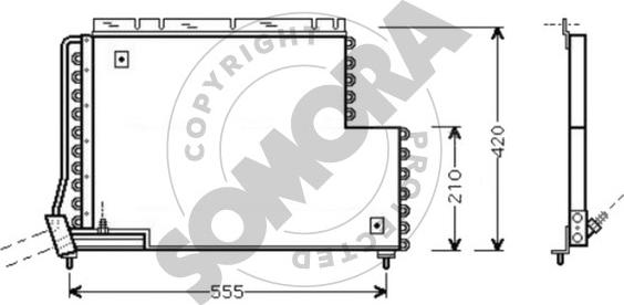 Somora 362160C - Condensateur, climatisation droxauto.com