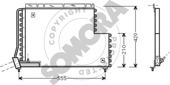 Somora 362160D - Condensateur, climatisation droxauto.com